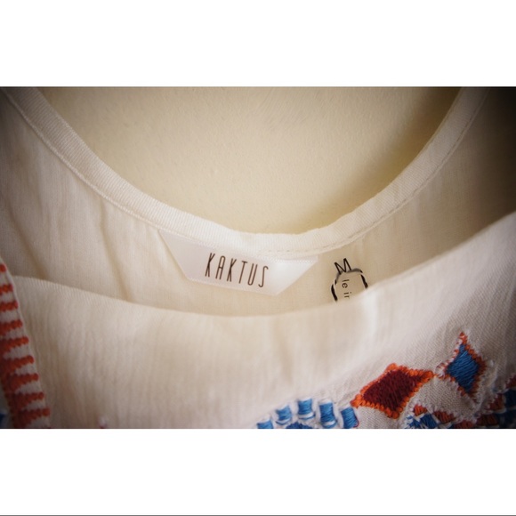 | Kaktus | Embroidered Boho Short Sleeve Dress - Picture 7 of 7